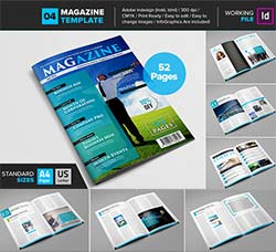 indesign模板－商业杂志(通用型)：Magazine Template 04